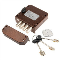 Замок накл ЗН4 032.0.1 без тяг (3ключей, 4ригеля+задвижка) Меттэм  \5