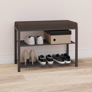 Банкетка Торонто 23S, каркас графит, сиденье серое, 67*30*49см, до 120кг БТ23СГрС под заказ ЗМИ