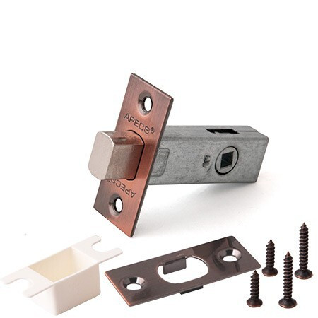 Задвижка врез Apecs L-0126-AC (медь) межкомнатная (под квадрат 6мм)  \12