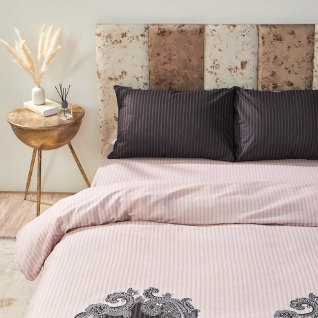 PROVANCE Хейзел Комплект постельного белья 1,5 (4 предмета), бязь, 100% хлопок, бежевый