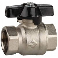 Кран шаровой ЗУБР полнопроходной &quot;мама-мама&quot;, бабочка, хромиров латунь, 3/4&quot;