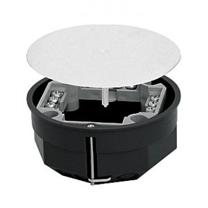 Коробка распаячная КМП-020-023 для полых стен с металлическими лапками, клеммником и крышкой (97х50)