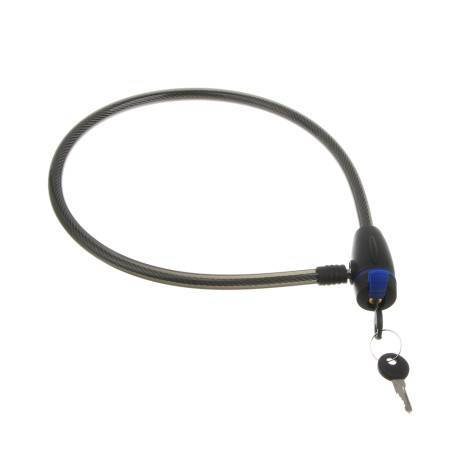 Замок велосипедный тм BY SPORT, противоугонный, тросовый, 800х12мм, металл, пластик, 3 цвета