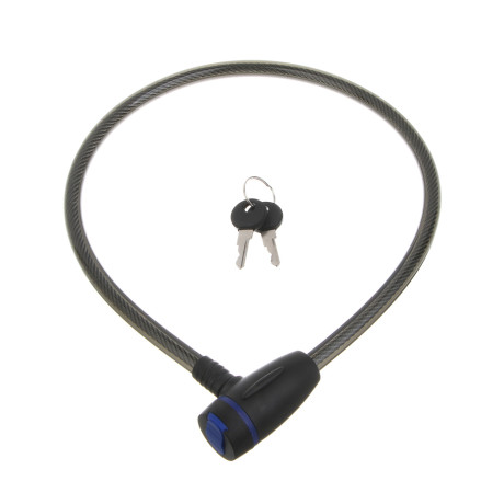 Замок велосипедный тм BY SPORT, противоугонный, тросовый, 800х12мм, металл, пластик, 3 цвета