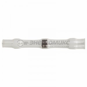REXANT Соединитель термоусажив под пайку L-26мм 0.25-0.34мм (ПК-т 0,34) белый (цена за шт) 08-0751