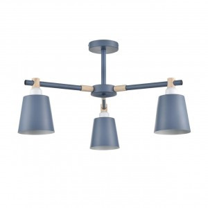 LUMION 8098/3C MODERNI LN25 синий/синий мет., дерево/мет. люстра Е27 3x60W 220V ROSALINA