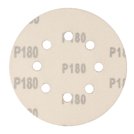 Круг абразивный на ворсовой подложке под "липучку", перфорированный, P 180, 125 мм, 5 шт Сибртех