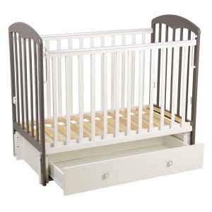 Кровать детская Фея 328 белый-графит В1095хШ684хД1248см, матрас120х60см (мест 1)