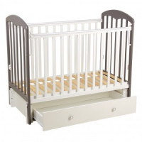 Кровать детская Фея 328 белый-графит В1095хШ684хД1248см, матрас120х60см (мест 1)