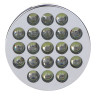 ЕРМАК Фонарик металлический, 21 LED, 3хAAA, 9,2х3,6см, алюминий