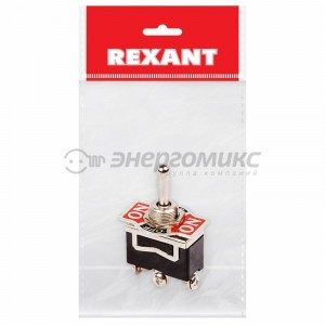 Rexant Тумблер 250V 15А (3c) ON-OFF-ON однополюсный  (KN-103)   инд.уп., 36-4112-1
