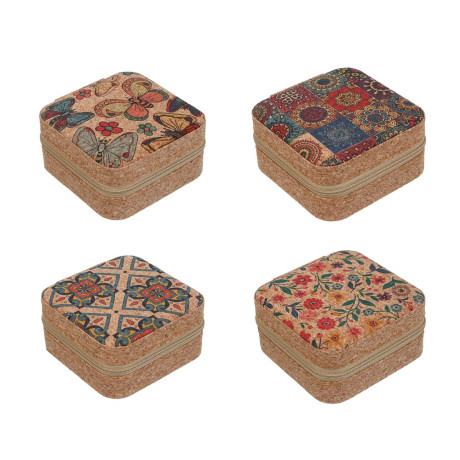 Шкатулка для украшений, 9,5x9,5x5 см, ПВХ, 4 дизайна