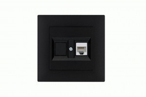 MAKEL Karea Rizz роз. СУ комп. CAT 5+гнездо ЧЕРНЫЙ STAR 88054035