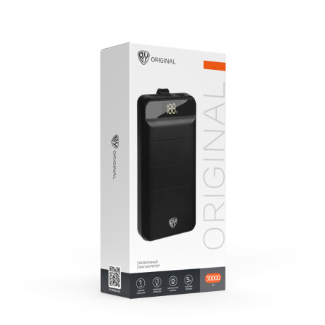 BY Аккумулятор мобильный, 30000мАч, 3xUSB-A, 1xType-C, 1xMicro-USB, 1x iP