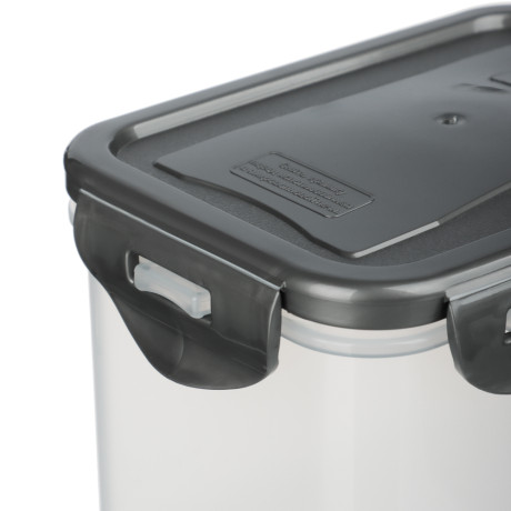 Контейнер герметичный для СВЧ с защелками, 0,63л, 130х100х85мм, пластик