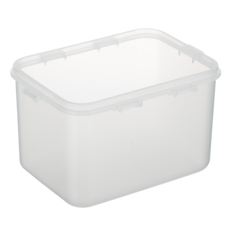 Контейнер герметичный для СВЧ с защелками, 0,63л, 130х100х85мм, пластик