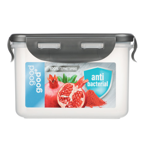 Контейнер герметичный для СВЧ с защелками, 0,63л, 130х100х85мм, пластик