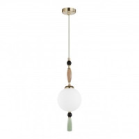 ODEON LIGHT 5405/1 MODERN ODL_EX24 зол./корич/зеленый/бел матов. Подвес E14 1*40W PALLE