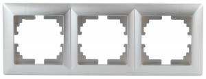 ЭРА Intro Solo Рамка 3 мест. СУ алюминий 4-503-03, 5515