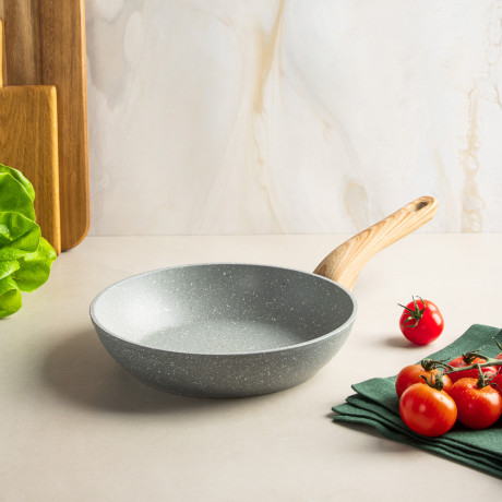 SATOSHI Берг Сковорода литая d20см, антипригарное покрытие Мрамор, индукция