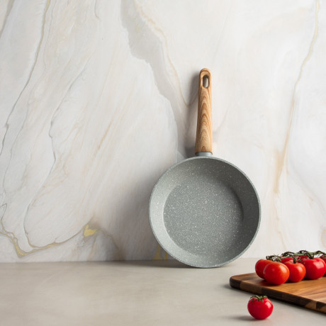 SATOSHI Берг Сковорода литая d20см, антипригарное покрытие Мрамор, индукция