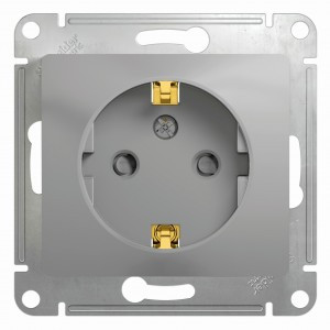 Systeme Electric GLOSSA мех. роз. СУ 1 мест. алюм. (пл.осн., земля, штор.) GSL000345 (20!)