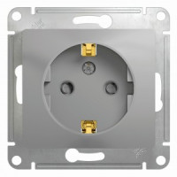 Systeme Electric GLOSSA мех. роз. СУ 1 мест. алюм. (пл.осн., земля, штор.) GSL000345 (20!)