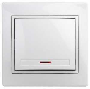 ЭРА Intro Plano выкл. СУ 1 кл. инд. 10А, 250В, белый, 1-102-01 6945