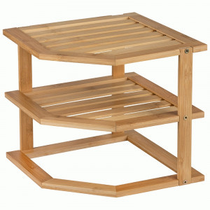 Подставка д/кухни BAMBU угловая двухъярусная 25*25*23см бамбук 108077 Mallony