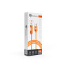 BY Кабель для зарядки Flow iP, 1м, Быстрая зарядка 2.4А, 12W, тканевый, оранжевый