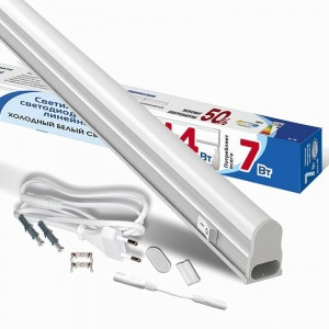 IONICH св-к св/д линейный T5 7W(630lm) 6500K 6K 550x23x33 выкл.(шнур с вилк) IP40 ILED-COCB 600 1568