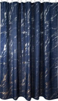 Штора для ванной 180x200см, полиэстер, Marble, синий, 550/Еврогарант