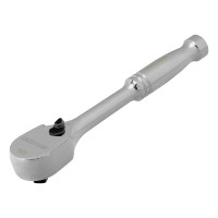 Ключ-трещотка 1/4&quot;, CrV, 120 зубьев, цельнометаллический, хром Gross