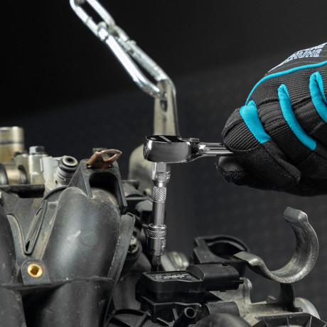 Ключ-трещотка 1/4", CrV, 120 зубьев, цельнометаллический, хром Gross