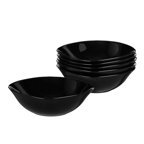 MILLIMI Блэк Набор столовой посуды 19 пр., опаловое стекло, квадратный