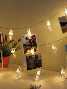 Гирлянда-нить (бат) Космос "Прищепки" 20LED теплый белый 2,2м  (3xАА н/к) IP20 KOCNL-EL169_W