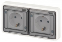 ЭРА Эксперт роз. СУ 2 мест. земля, IP55, 16A,250В, белый 11-2523-01 63276