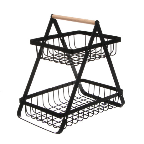 Корзина для фруктов двухярусная тм Vetta, 22x14x25 см, углеродистая сталь