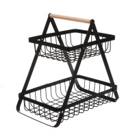 Корзина для фруктов двухярусная тм Vetta, 22x14x25 см, углеродистая сталь