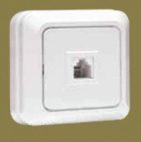 EKF Рим роз. телеф. RJ11 ОУ 1 мест. белый ENT01-034-10