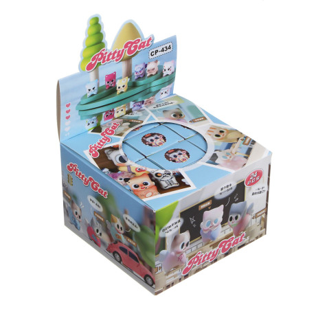 Игрушка фигурка "Модный кот", 5х5х3,5см, полистоун, микс