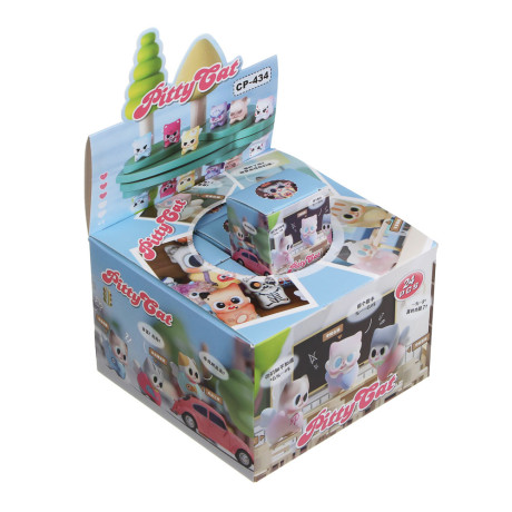 Игрушка фигурка "Модный кот", 5х5х3,5см, полистоун, микс