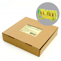 Stekker зажим самозажимной 4-х проводный проходной ЗНИ 4мм2 LD574-1-40 (JXB PT 4) желт.зел. 49262