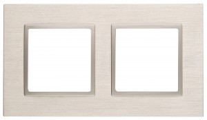 ЭРА 14 Elegance рамка СУ 2 мест.металл, шампань+шамп 14-5202-04 5824