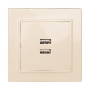 EKF Минск Розетка RJ-45+Phone СП бежевый ERK00-135-20