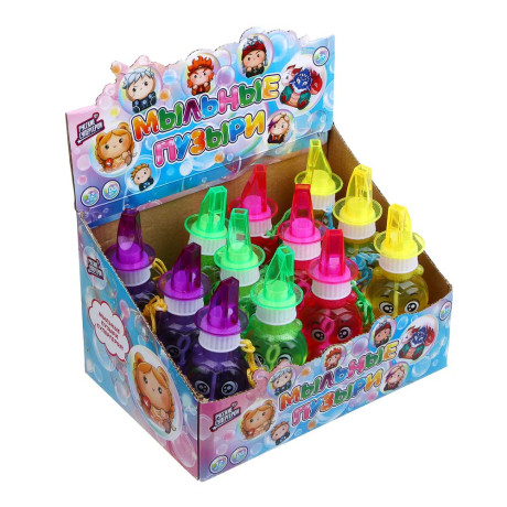 BY Мыльные пузыри Русские Супергерои, РР,PVC, 100мл., мыльный. р-р., 13,7х6 см, 4 дизайна