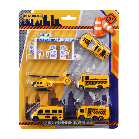 ИГРОЛЕНД Набор игровой "Экстренные службы", PP, 21х28х3см, 2 дизайна