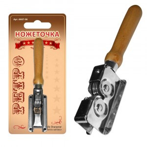 Ножеточка "Ретро" с дерев.ручкой (кратность 6шт!!!), нерж.сталь, дерево AN57-56 Мультидом