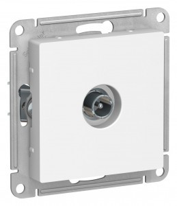 Systeme Electric AtlasDesign мех. роз. TV СУ 1 мест. бел. (окон. RG6, 1dB) ATN000191 (10!)