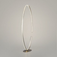 EUROSVET Торшер 65W 2925lm 425х1220 металл сатинированный никель Gap 80415/1